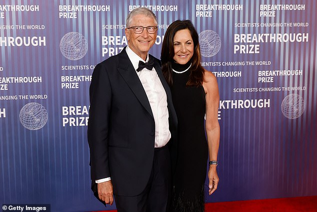 Bill Gates and Paula Hurd attend the 2024 Breakthrough Prize Ceremony at Academy Museum of Motion Pictures in April