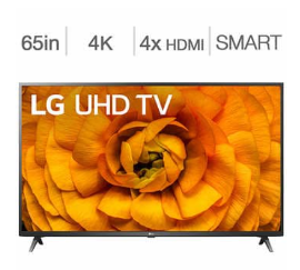 LG 65 英寸智能 4K 超高清电视 65UN9000 - $797.99 (原生 120Hz)