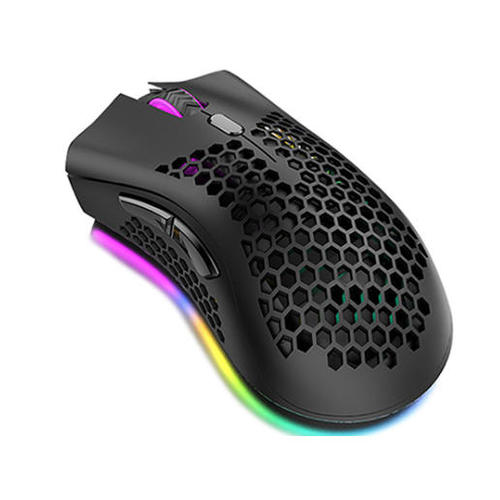 可充电蜂窝无线 RGB 背光游戏鼠标 9.90 元(黑色/白色)
