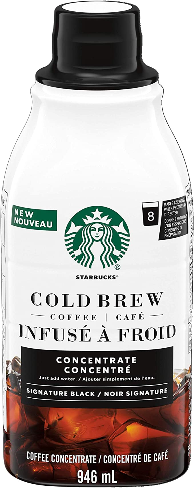 Starbucks Cold Brew Coffee Concentrate，Signature Black，946 毫升 6.99 