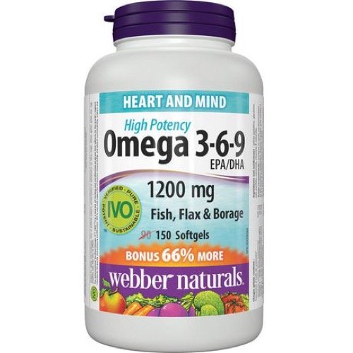 从没有过的历史新低!Webber Naturals Omega 3-6-9复合鱼油软胶囊