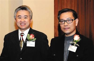 2011年Michael Ching在加拿大出席一场活动时的照片。 新京报资料图