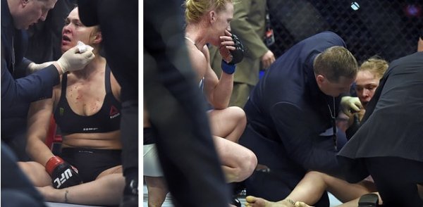 血腥的UFC女子格斗赛，卫冕冠军被爆踢