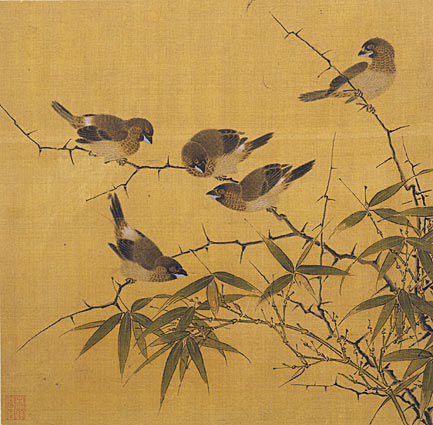 宋画中的小动物。 宋画中的小动物。