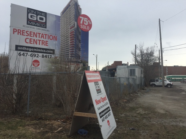 On the Go Mimico sales office is shuttered