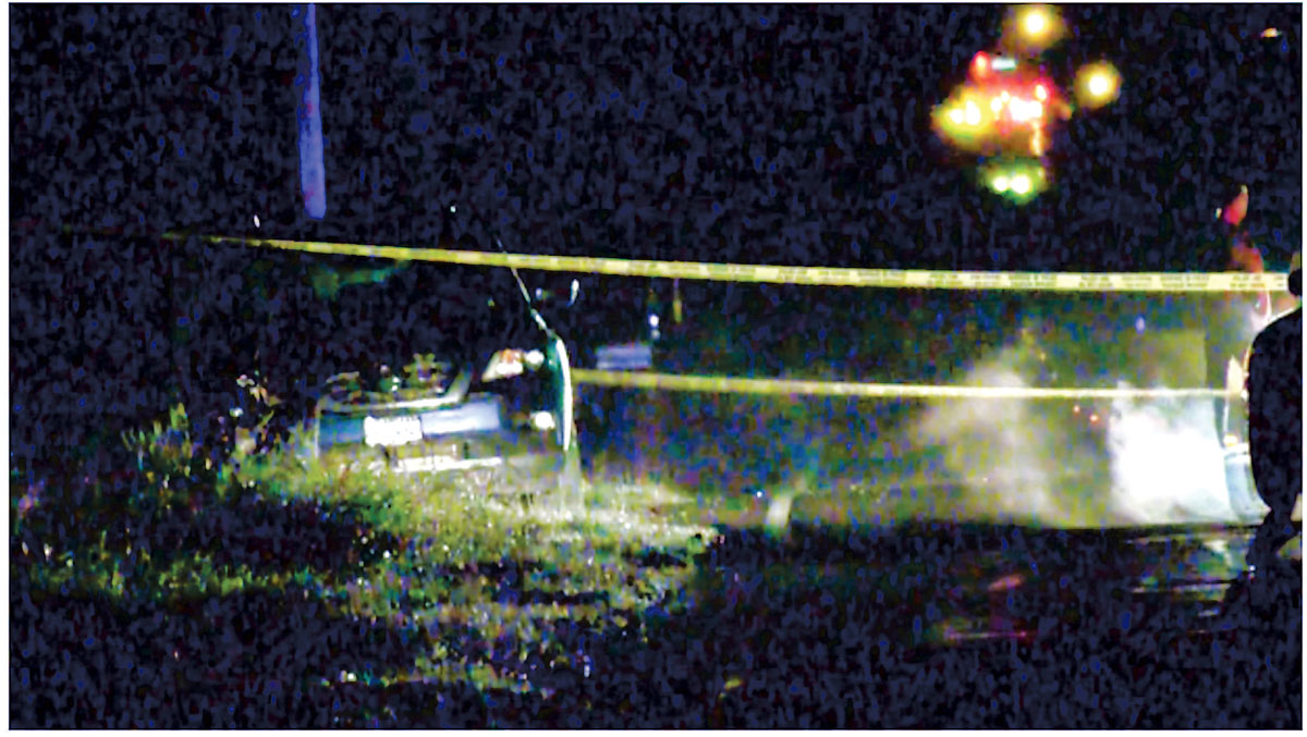 ■警方封锁车祸现场进行调查。CTV