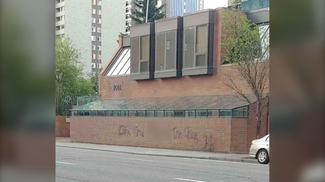 calgary, chinese consulate, embassy, vandalism, gr