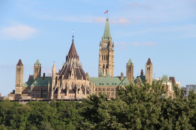 Parliament Hill in Ottawa.