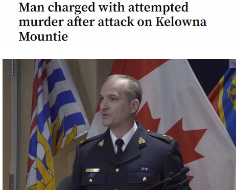震惊！BC突发多起袭警案 挥刀割脸满地是血