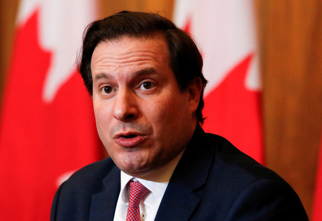 Canada's Minister of Public Safety Marco Mendicino at a news conference in Ottawa