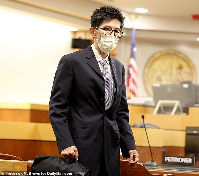 Chen, a radiologist, handed over footage of Yu supposedly pouring the Drano into his lemonade at their $2.7million mansion to cops