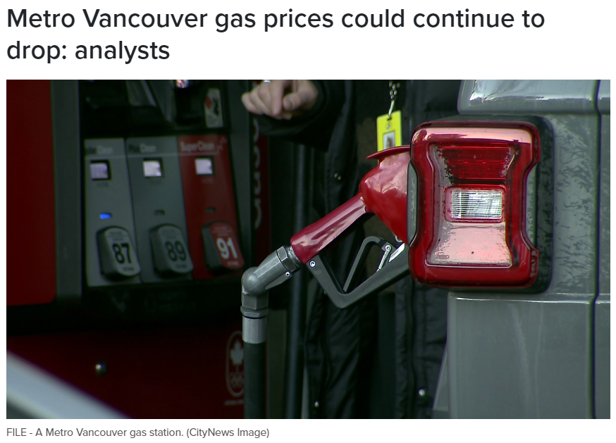 好消息！大温油价跌至alt.5 未来还要降