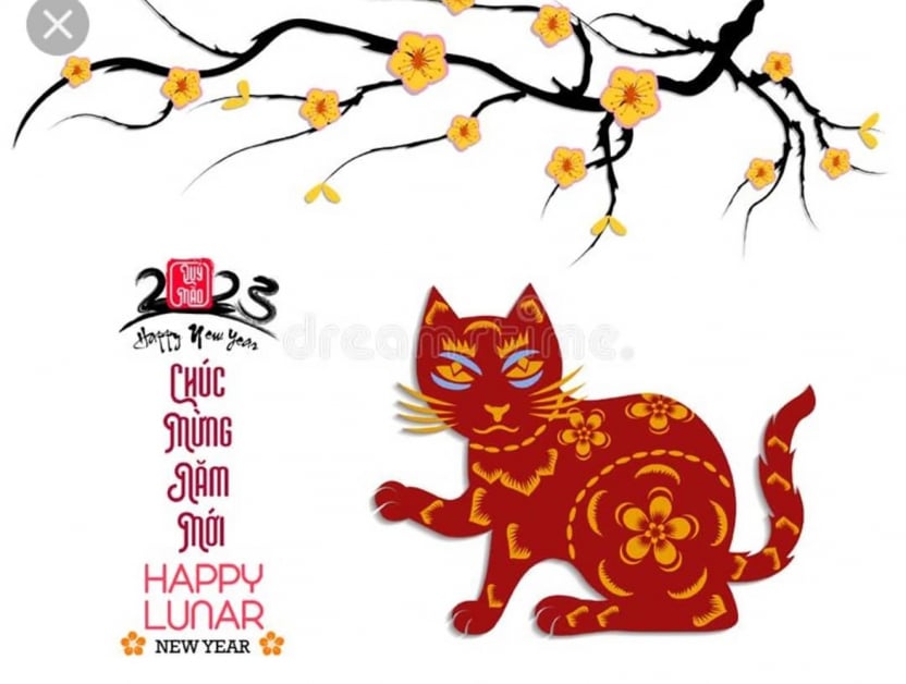 越南猫年贺卡。