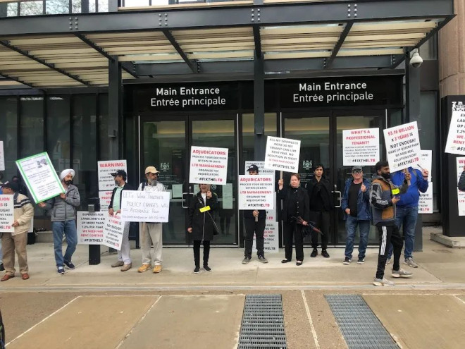 Solo landlords peacefully protest against the LTB delays at Tribunals Ontario office in Toronto - SOLO
