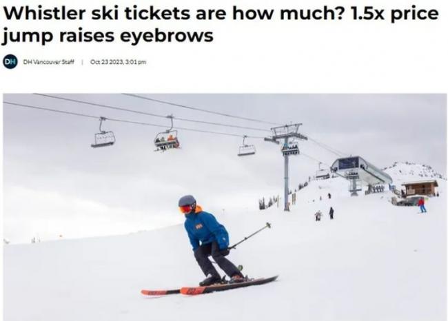 温哥华雪山集体涨价？Whistler宣布票价狂涨50%