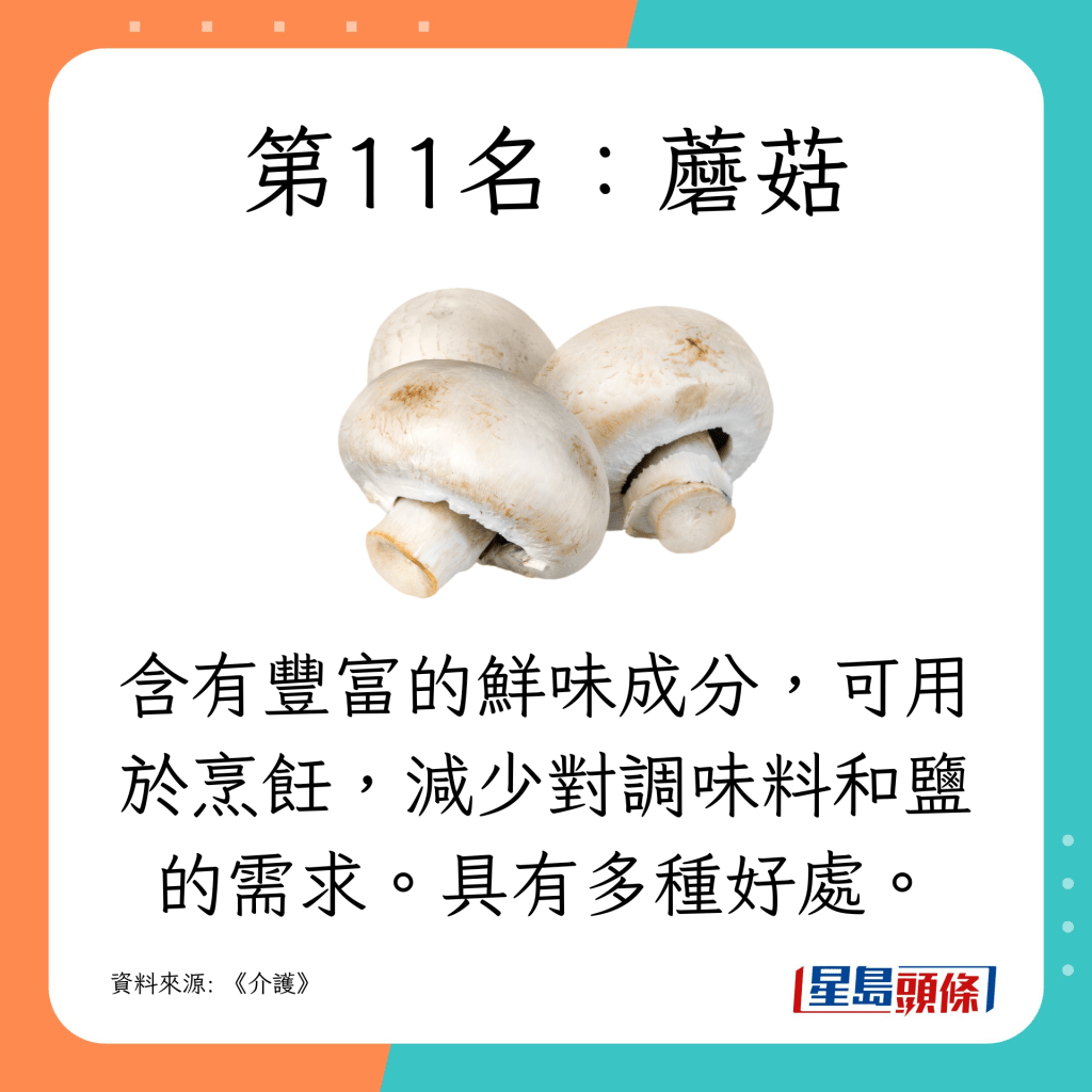 第11名:蘑菇