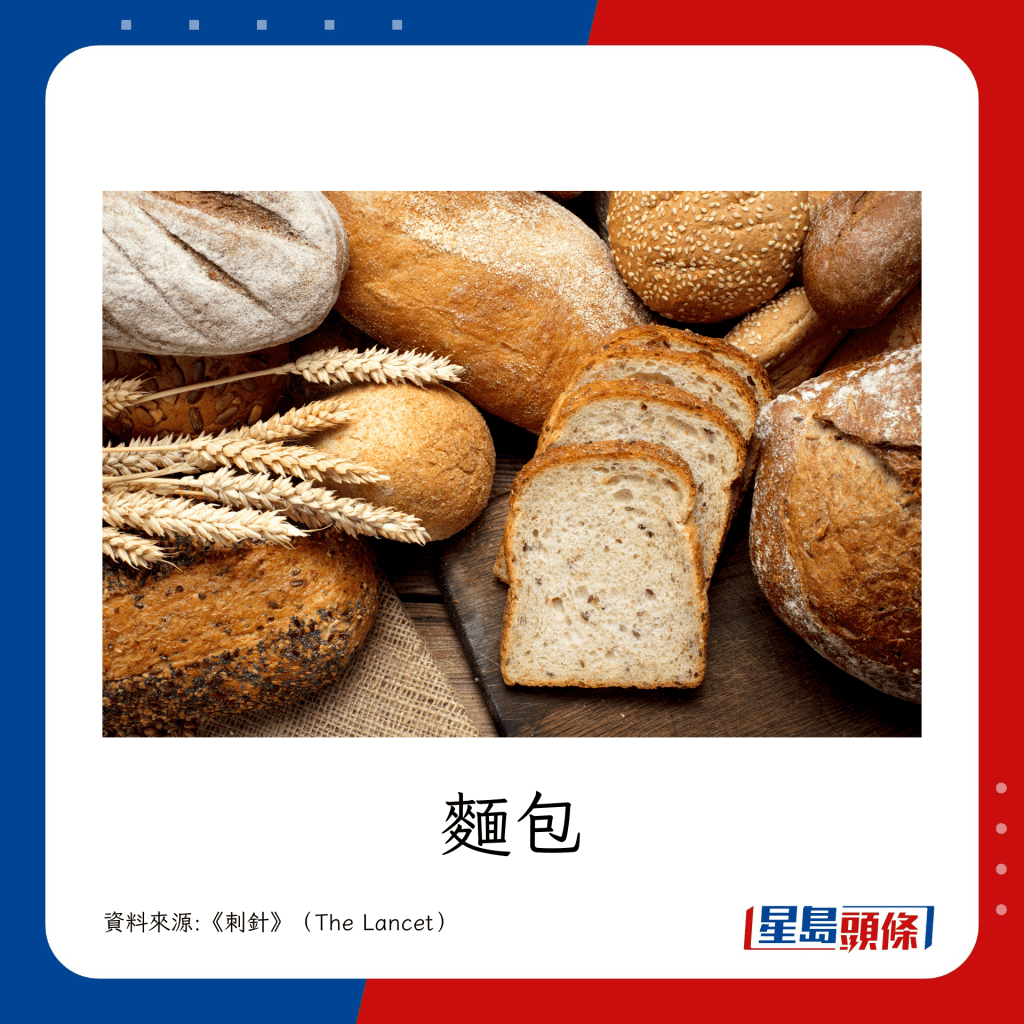 对健康有益的食物例子:面包