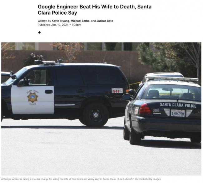 惊天反转！谷歌华人精英痛殴妻子致死 细节血腥