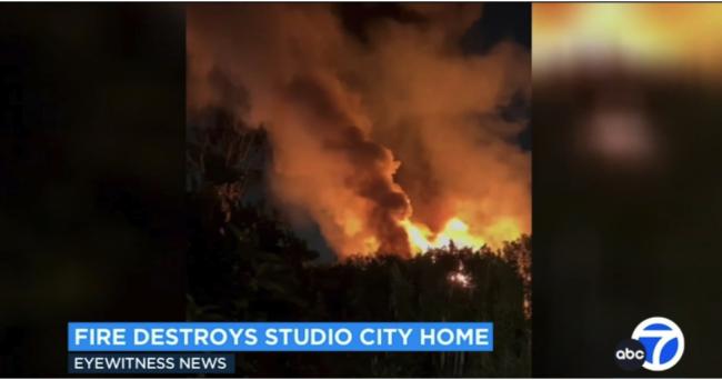 好莱坞女星山间豪宅 市值700万遭大火焚毁