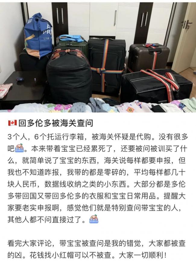 华人一家落地多伦多被拦 6个箱子遭海关检查