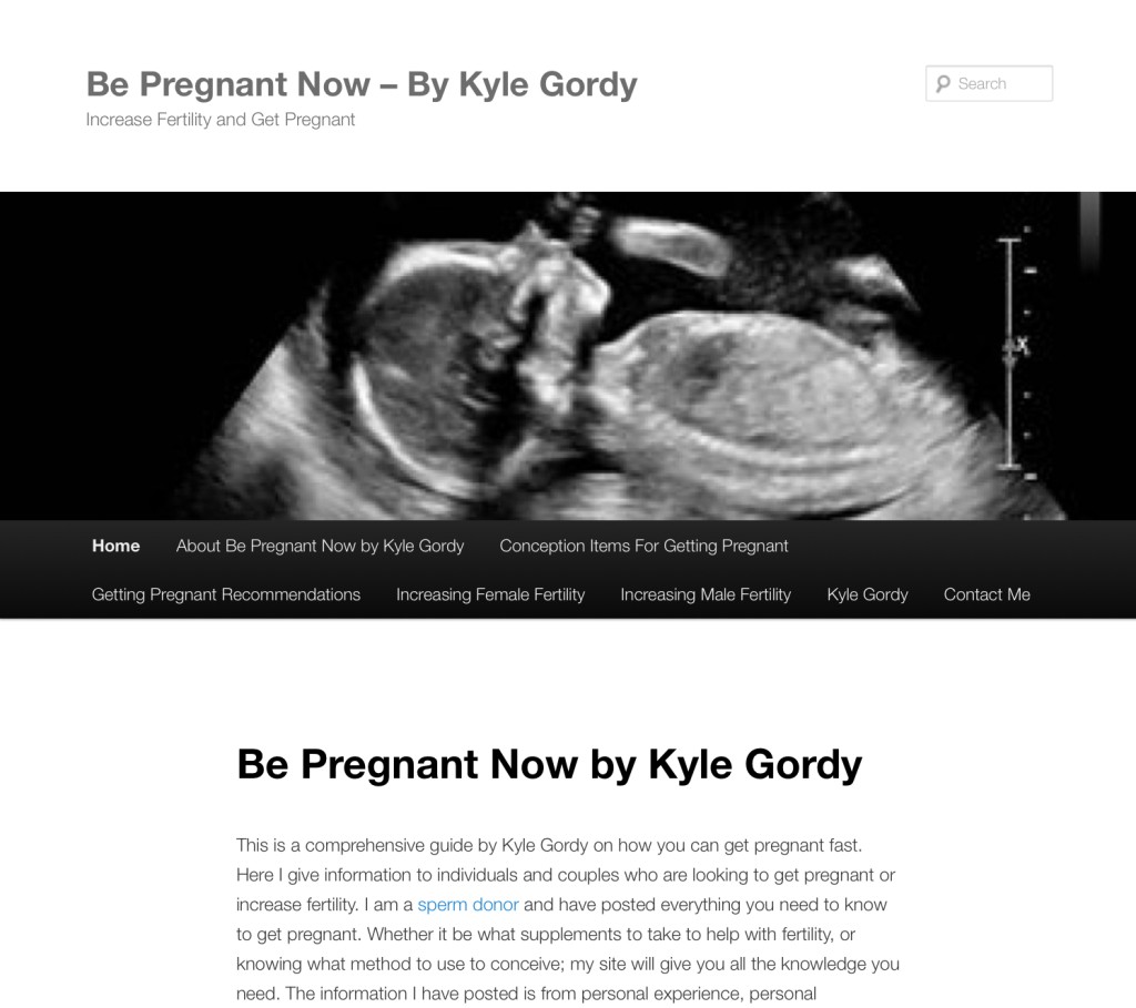 戈迪(Kyle Gordy)设立网站推广自己的损精服务。 戈迪(Kyle Gordy)设立网站推广自己的损精服务。