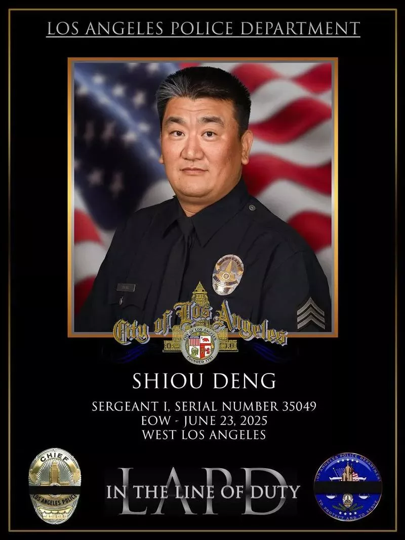 洛杉矶华人警长救人牺牲，州长令降半旗致哀