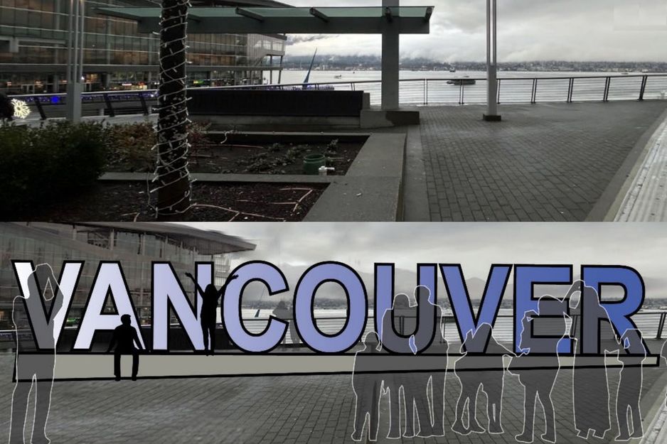 建议的永久 'VANCOUVER' 标志位置